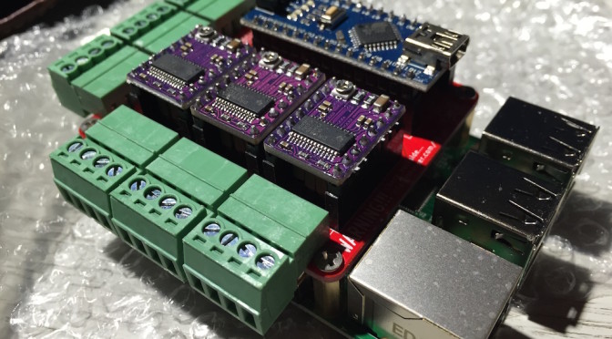 Arduino auf Protoneer CNC Shield auf Raspberry Pi